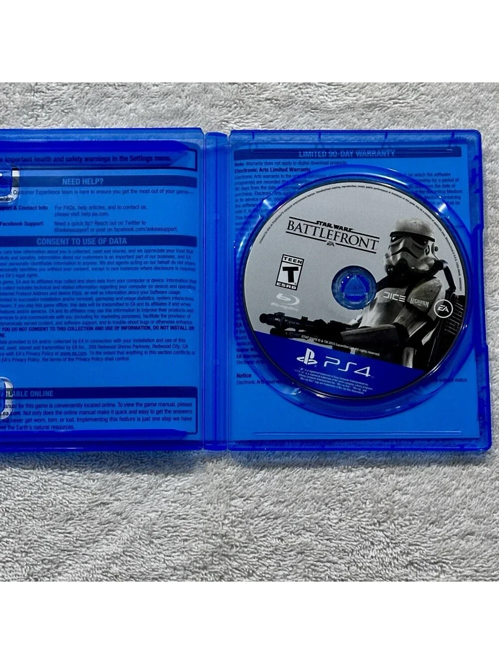 Playstation 4 PS4 Game STAR WARS BATTLEFRONT - No Insert
